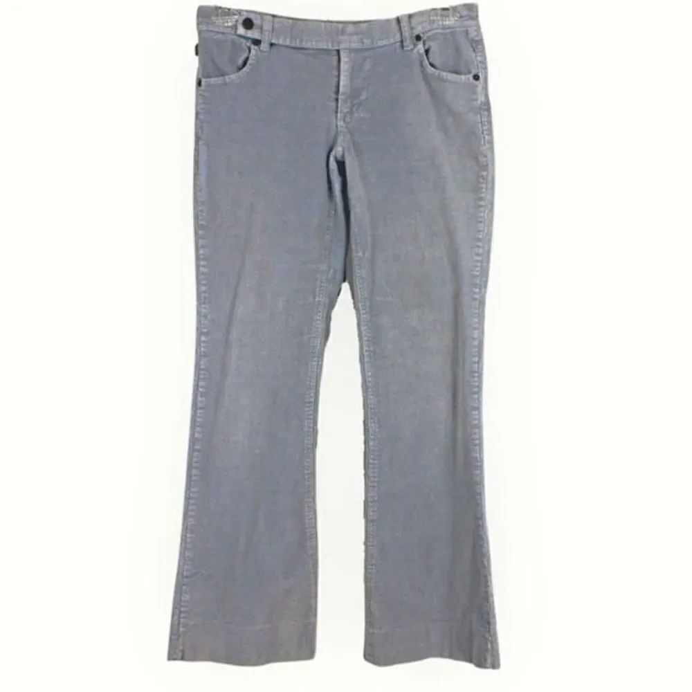 Tyte Pants Corduroy Flare Low Rise Belt Loops Style 64330N Gray Juniors Size 7